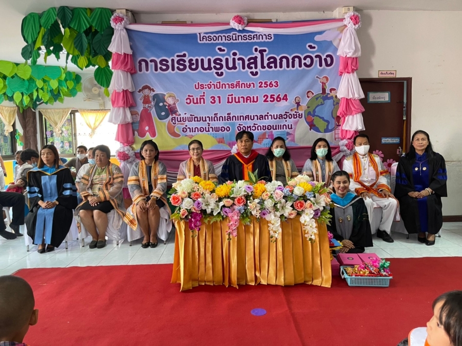 โครงการนิทรรศการ การเรียนรู้นำสู่โลกกว้าง ประจำปีการศึกษา 2563 (บัณฑิตน้อย) วันที่ 31 มีนาคม 2564 ศูนย์พัฒนาเด็กเล็กเทศบาลตำบลวังชัย อำเภอน้ำพอง จ.ขอนแก่น