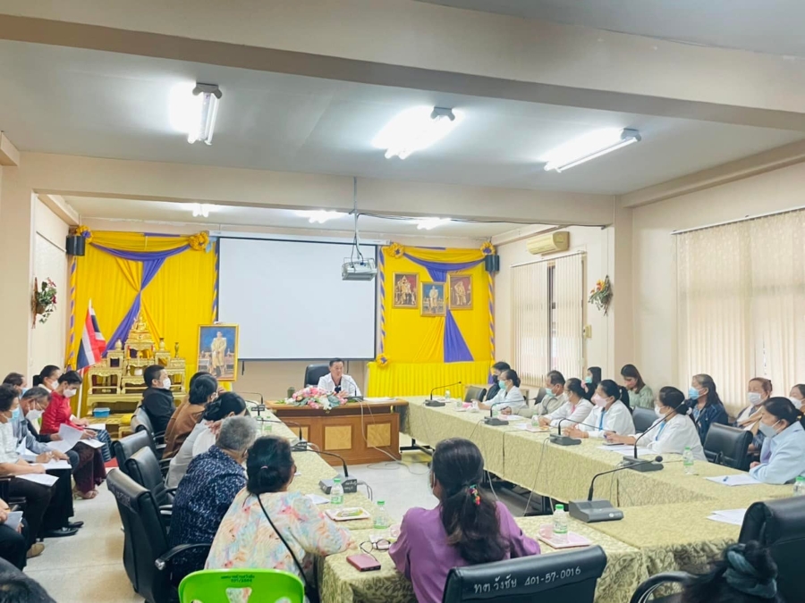 นายกเทศมนตรีตำบลวังชัย ประชุมประจำเดือนกุมภาพันธ์ร่วมกับ สมาชิกสภาเทศบาล ประธานชุมชน ประธาน อสม.และประธานกลุ่มสตรี เพื่อปรึกษาหารือ และรับฟังปัญหาเพื่อหาแนวทางแก้ไข ในการพัฒนาเทศบาล เมื่อวันที่ 4 กุมภาพันธ์ 2565